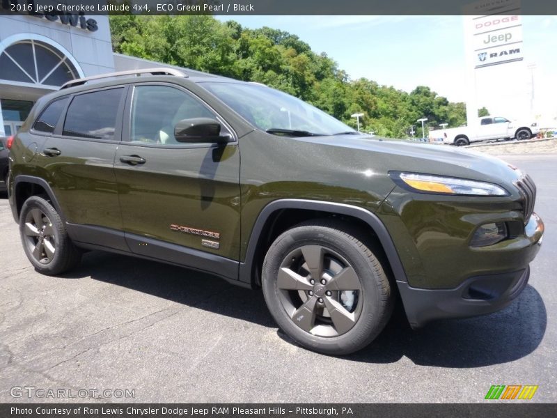 ECO Green Pearl / Black 2016 Jeep Cherokee Latitude 4x4
