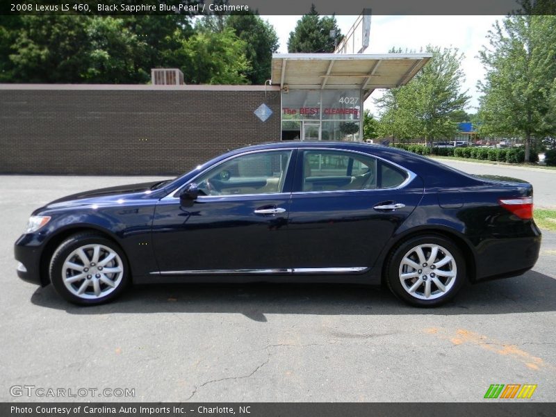 Black Sapphire Blue Pearl / Cashmere 2008 Lexus LS 460