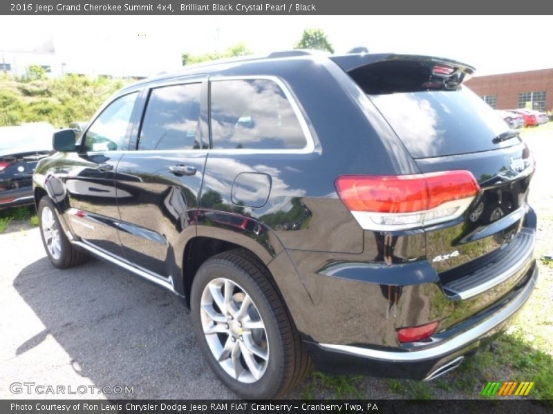 Brilliant Black Crystal Pearl / Black 2016 Jeep Grand Cherokee Summit 4x4