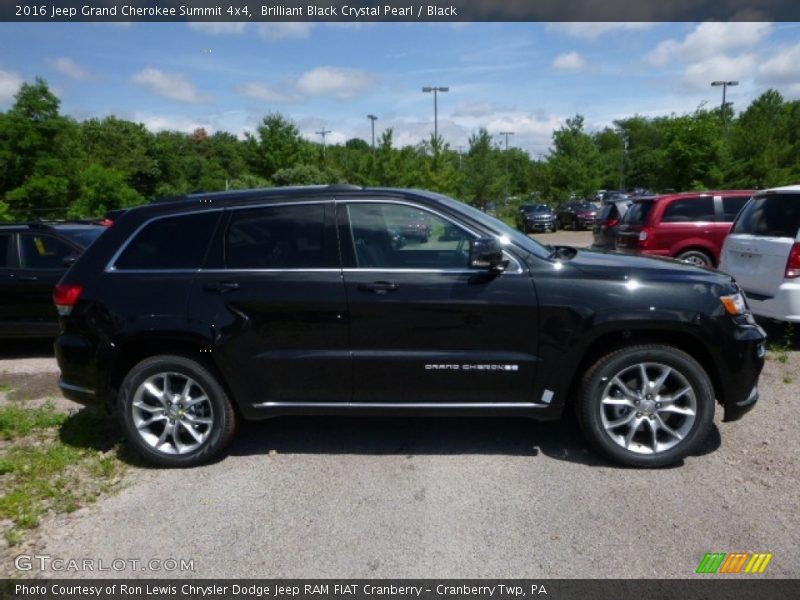 Brilliant Black Crystal Pearl / Black 2016 Jeep Grand Cherokee Summit 4x4