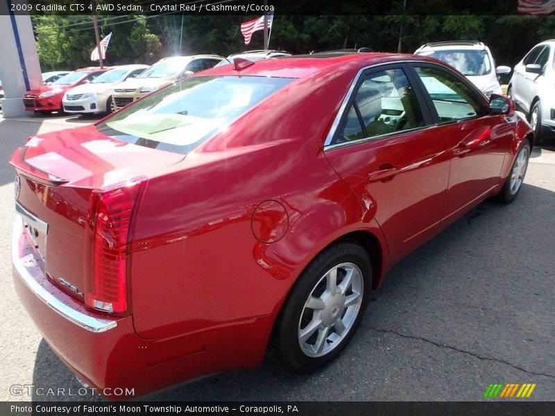 Crystal Red / Cashmere/Cocoa 2009 Cadillac CTS 4 AWD Sedan