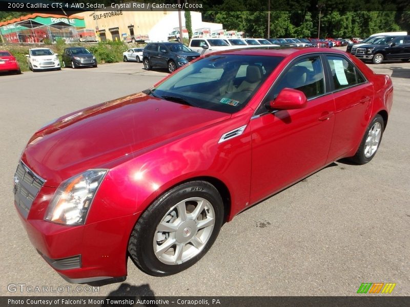 Crystal Red / Cashmere/Cocoa 2009 Cadillac CTS 4 AWD Sedan