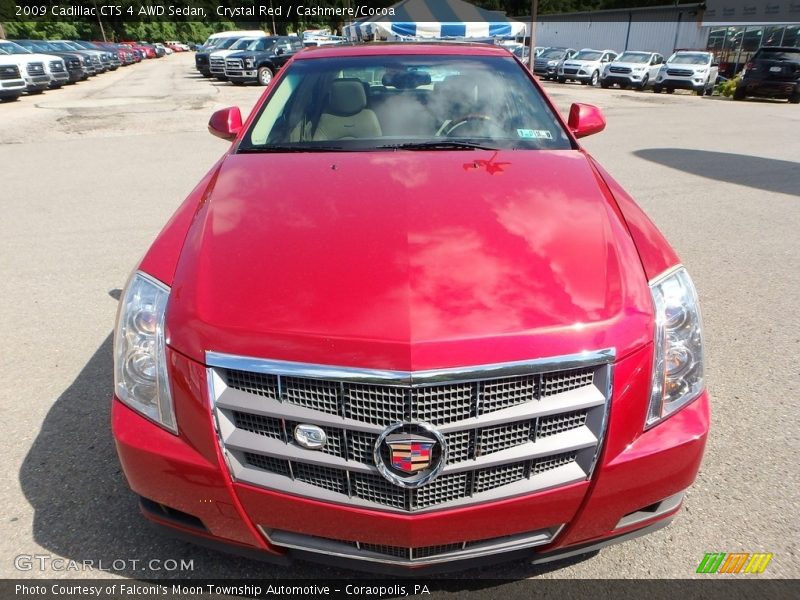 Crystal Red / Cashmere/Cocoa 2009 Cadillac CTS 4 AWD Sedan