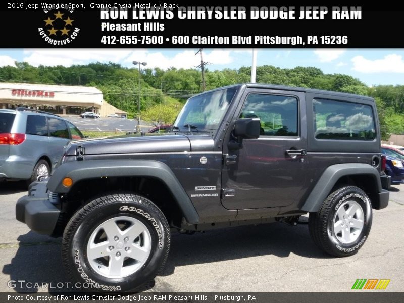 Granite Crystal Metallic / Black 2016 Jeep Wrangler Sport