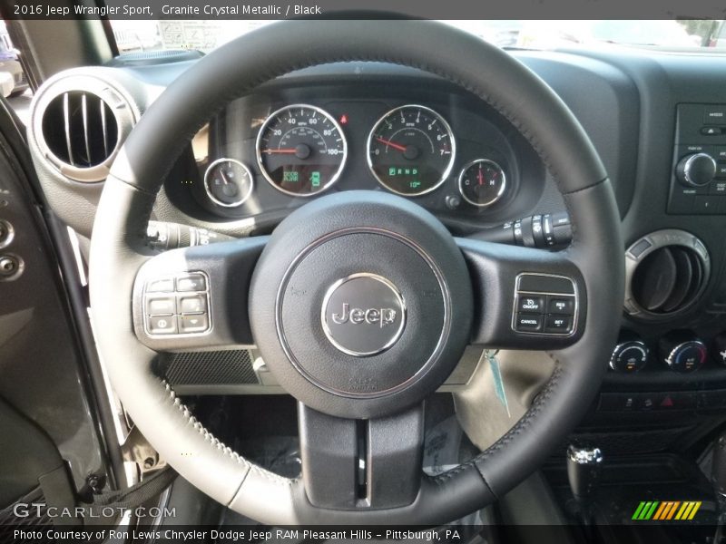 Granite Crystal Metallic / Black 2016 Jeep Wrangler Sport