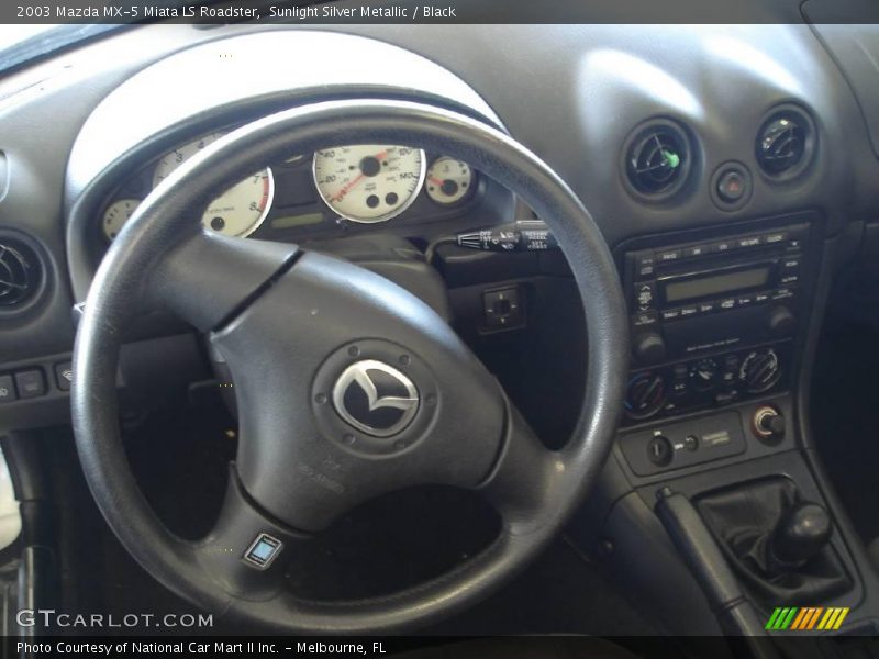 Sunlight Silver Metallic / Black 2003 Mazda MX-5 Miata LS Roadster