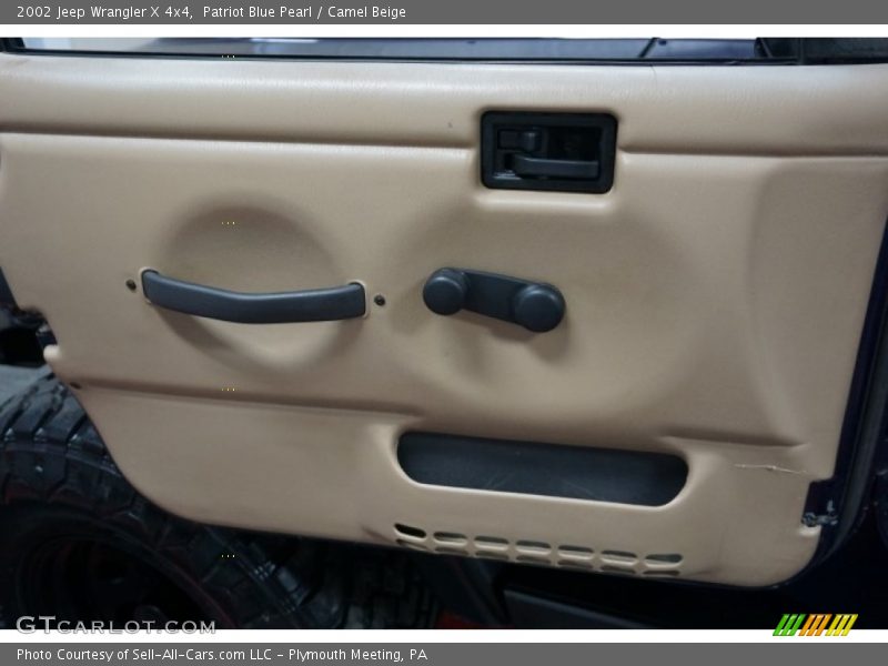 Patriot Blue Pearl / Camel Beige 2002 Jeep Wrangler X 4x4