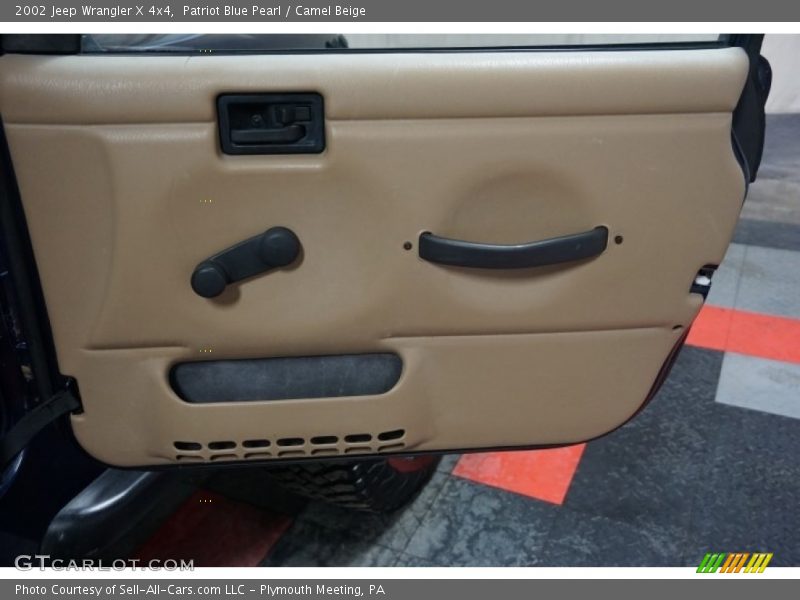 Patriot Blue Pearl / Camel Beige 2002 Jeep Wrangler X 4x4