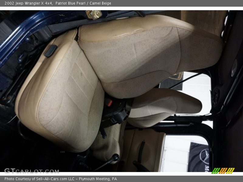 Patriot Blue Pearl / Camel Beige 2002 Jeep Wrangler X 4x4
