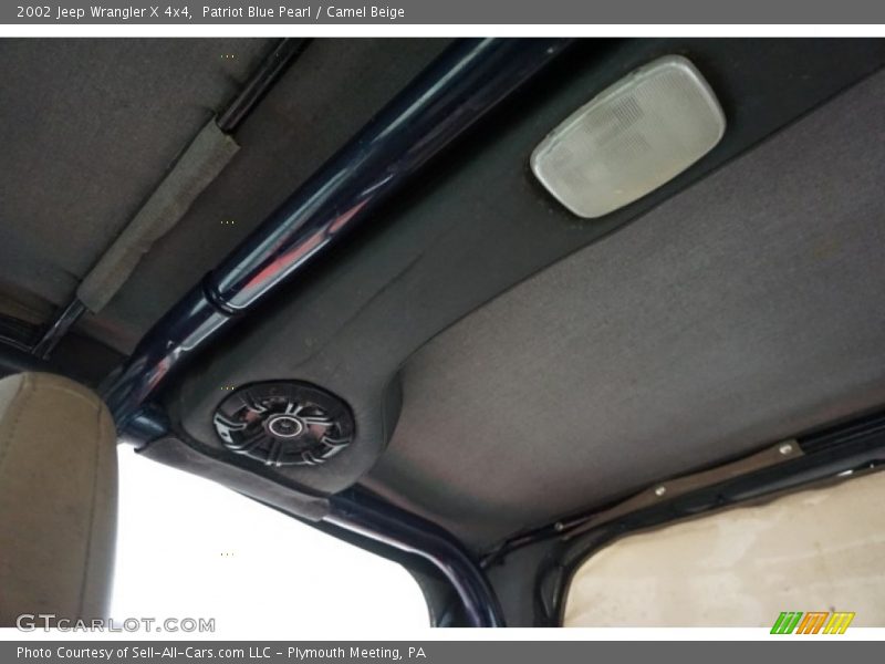 Patriot Blue Pearl / Camel Beige 2002 Jeep Wrangler X 4x4