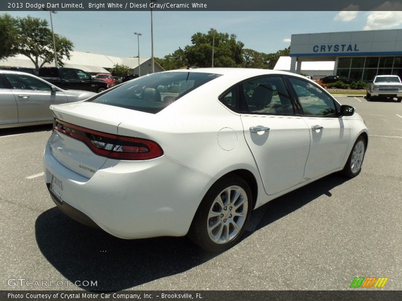 Bright White / Diesel Gray/Ceramic White 2013 Dodge Dart Limited