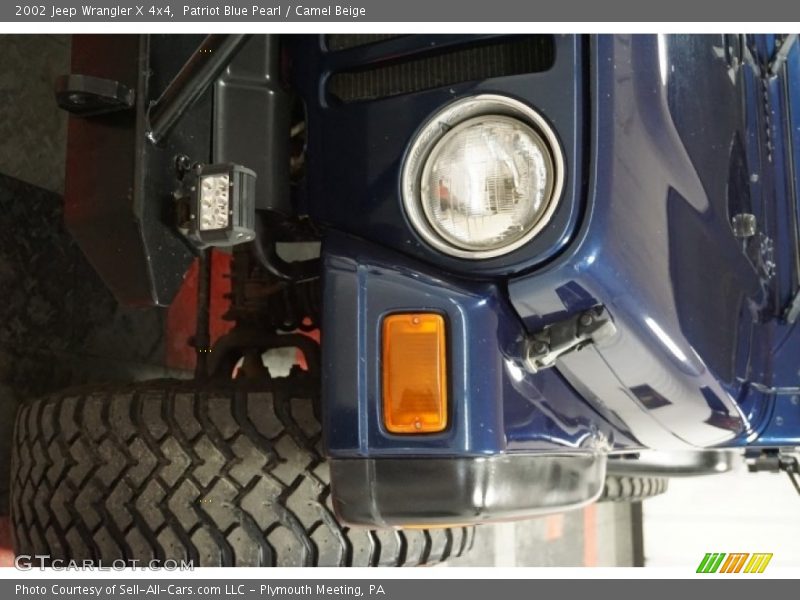 Patriot Blue Pearl / Camel Beige 2002 Jeep Wrangler X 4x4