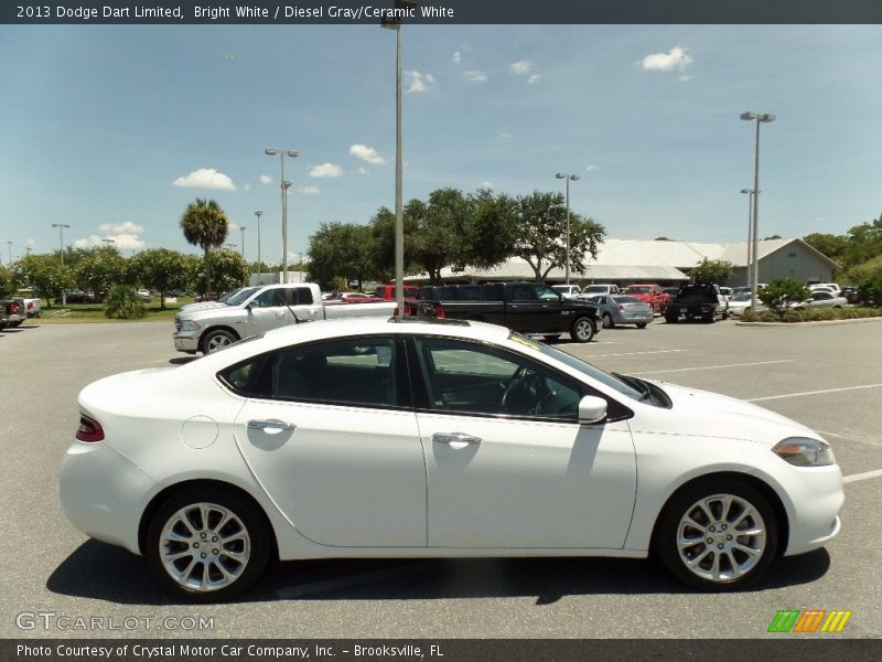 Bright White / Diesel Gray/Ceramic White 2013 Dodge Dart Limited