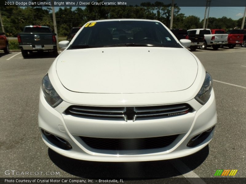 Bright White / Diesel Gray/Ceramic White 2013 Dodge Dart Limited