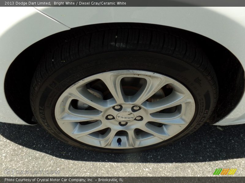 Bright White / Diesel Gray/Ceramic White 2013 Dodge Dart Limited