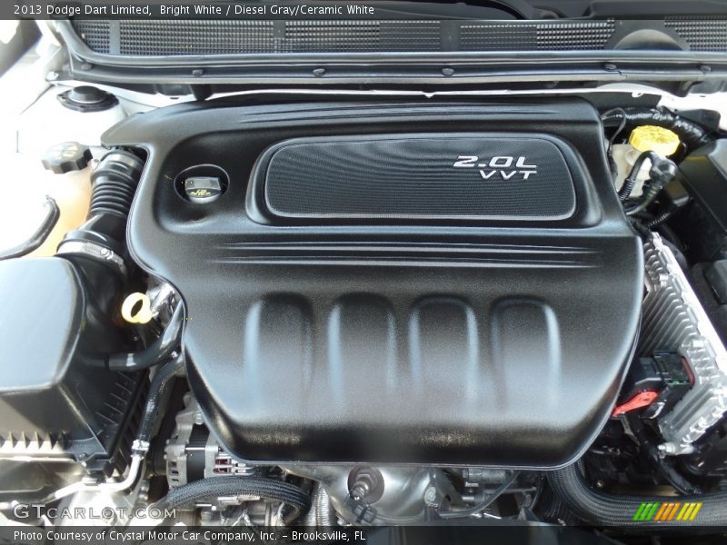 Bright White / Diesel Gray/Ceramic White 2013 Dodge Dart Limited