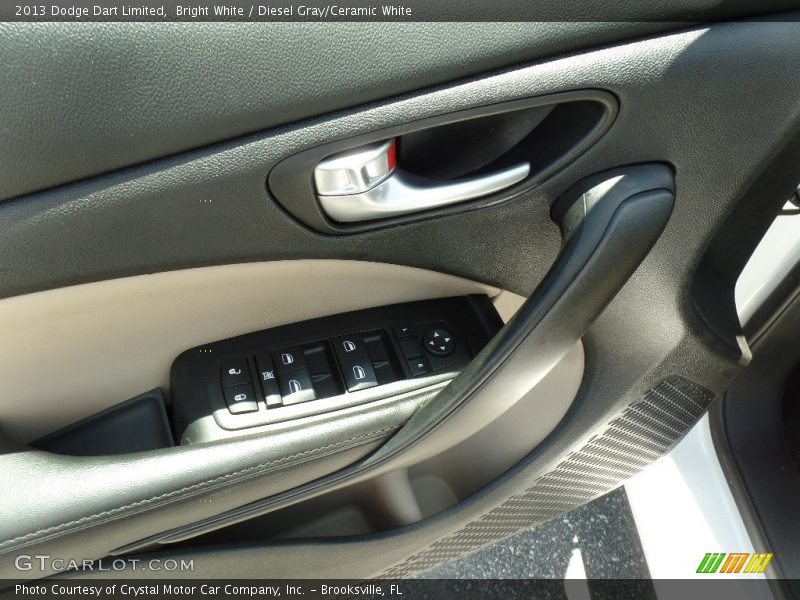 Bright White / Diesel Gray/Ceramic White 2013 Dodge Dart Limited