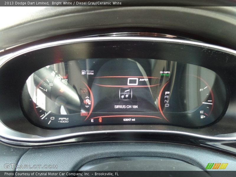 Bright White / Diesel Gray/Ceramic White 2013 Dodge Dart Limited