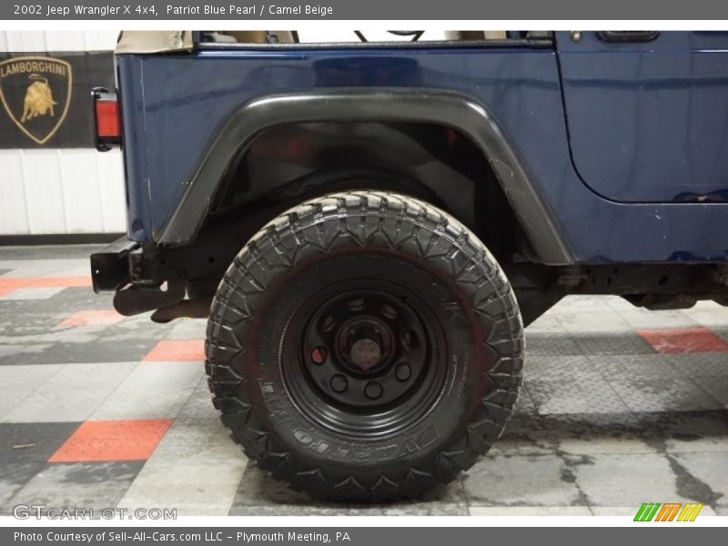 Patriot Blue Pearl / Camel Beige 2002 Jeep Wrangler X 4x4