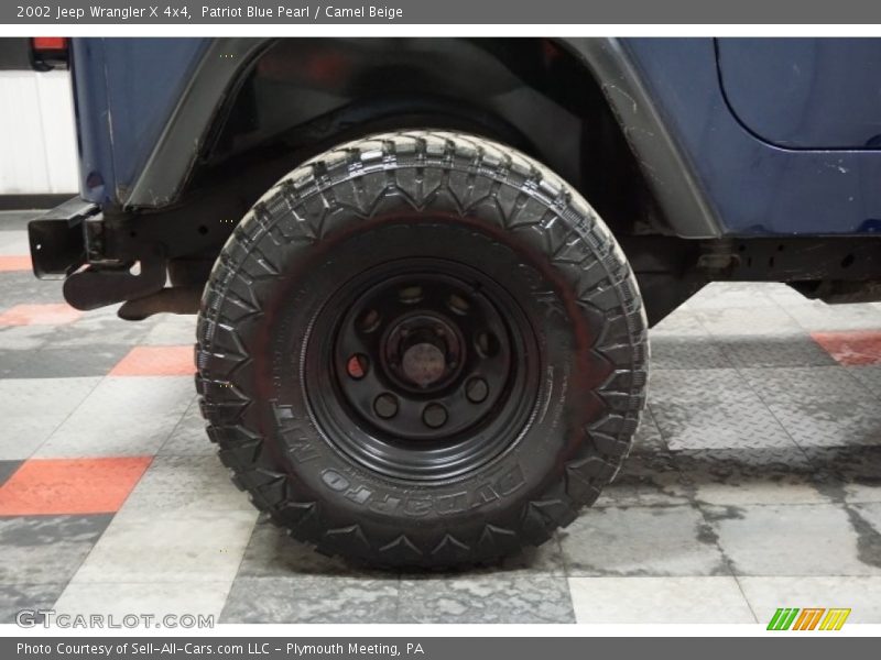 Patriot Blue Pearl / Camel Beige 2002 Jeep Wrangler X 4x4