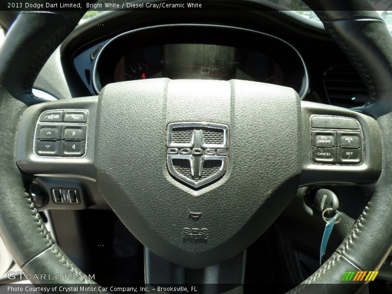 Bright White / Diesel Gray/Ceramic White 2013 Dodge Dart Limited