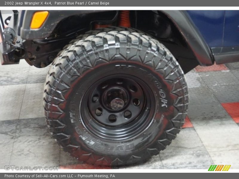 Patriot Blue Pearl / Camel Beige 2002 Jeep Wrangler X 4x4