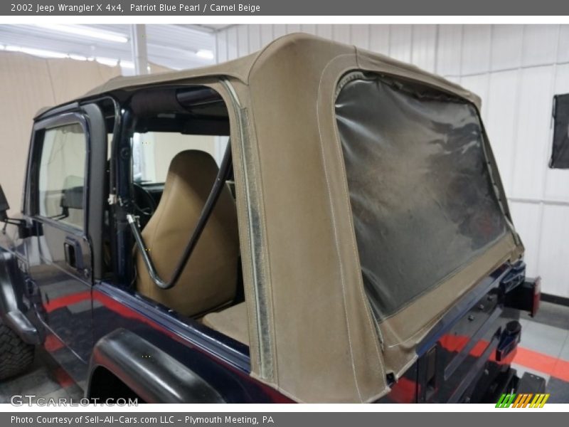 Patriot Blue Pearl / Camel Beige 2002 Jeep Wrangler X 4x4
