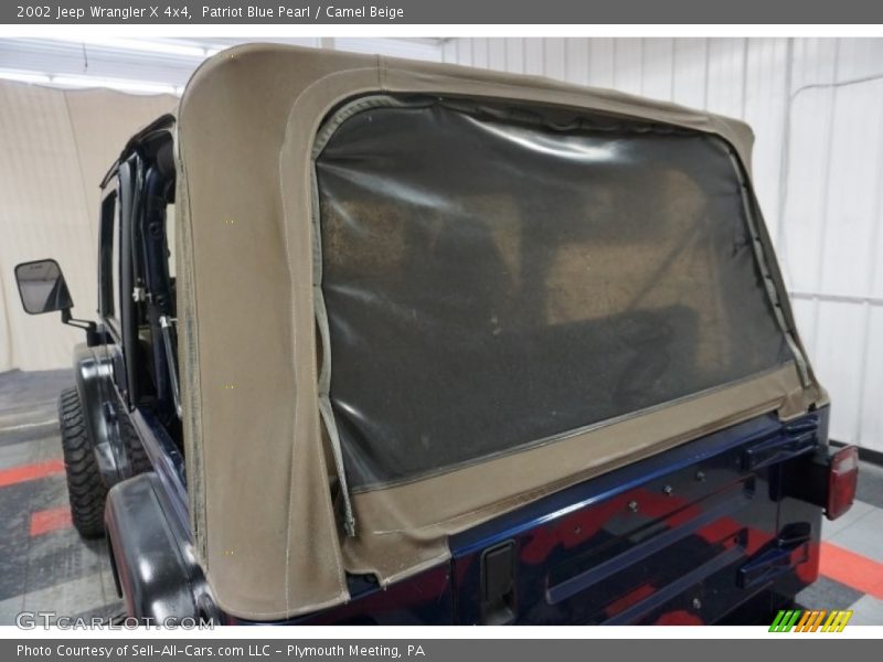 Patriot Blue Pearl / Camel Beige 2002 Jeep Wrangler X 4x4