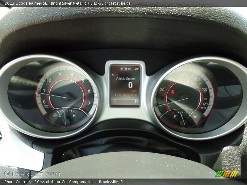 Bright Silver Metallic / Black/Light Frost Beige 2013 Dodge Journey SE