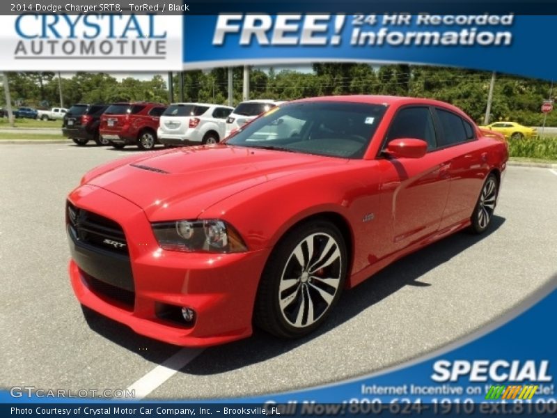 TorRed / Black 2014 Dodge Charger SRT8