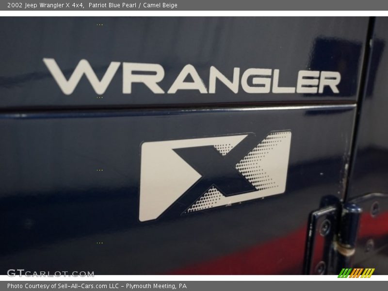 Patriot Blue Pearl / Camel Beige 2002 Jeep Wrangler X 4x4
