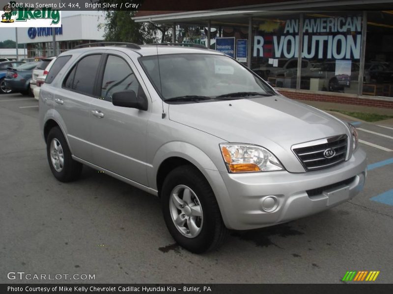 Bright Silver / Gray 2008 Kia Sorento LX 4x4