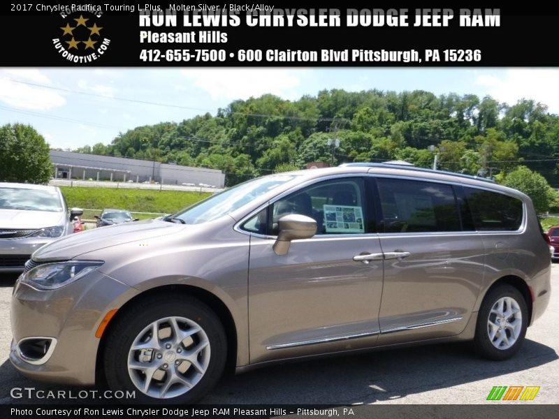 Molten Silver / Black/Alloy 2017 Chrysler Pacifica Touring L Plus