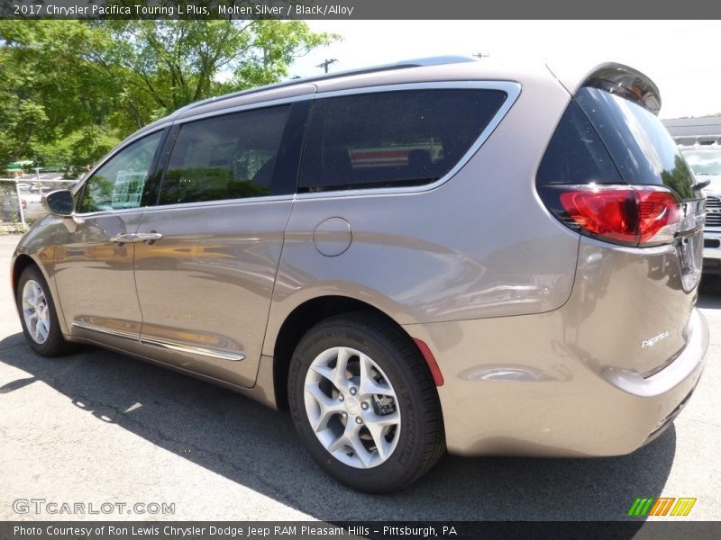 Molten Silver / Black/Alloy 2017 Chrysler Pacifica Touring L Plus