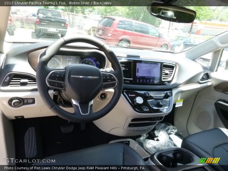 Molten Silver / Black/Alloy 2017 Chrysler Pacifica Touring L Plus
