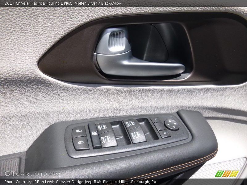 Molten Silver / Black/Alloy 2017 Chrysler Pacifica Touring L Plus