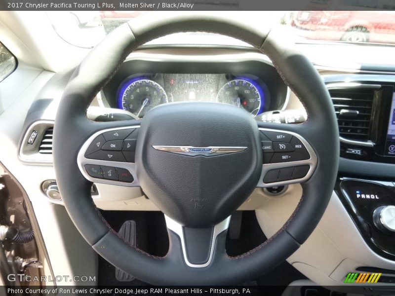 Molten Silver / Black/Alloy 2017 Chrysler Pacifica Touring L Plus