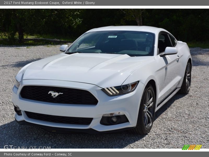 Oxford White / Ebony 2017 Ford Mustang Ecoboost Coupe