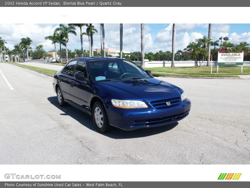 Eternal Blue Pearl / Quartz Gray 2002 Honda Accord VP Sedan