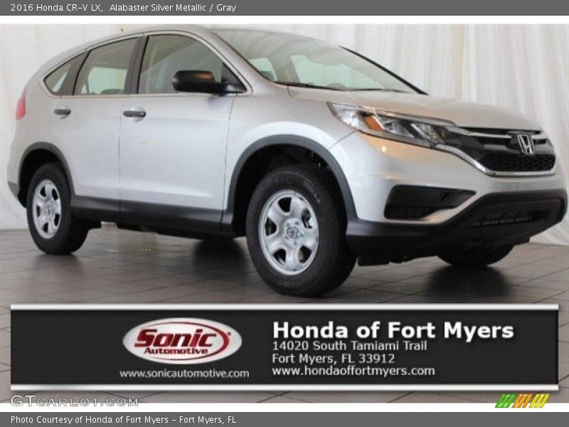 Alabaster Silver Metallic / Gray 2016 Honda CR-V LX