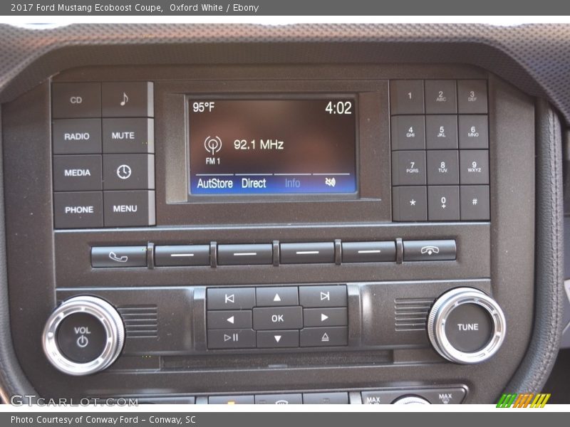 Oxford White / Ebony 2017 Ford Mustang Ecoboost Coupe