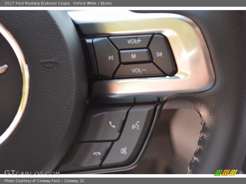 Oxford White / Ebony 2017 Ford Mustang Ecoboost Coupe
