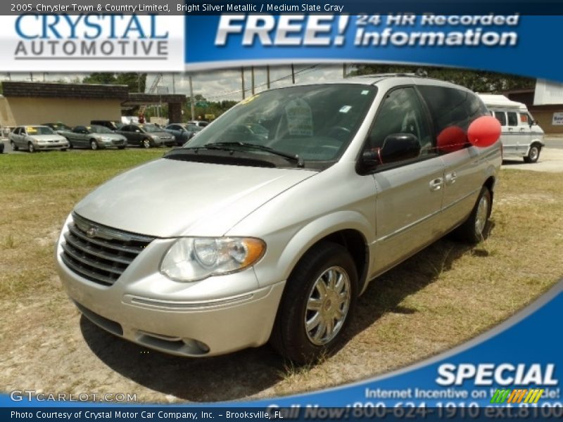 Bright Silver Metallic / Medium Slate Gray 2005 Chrysler Town & Country Limited