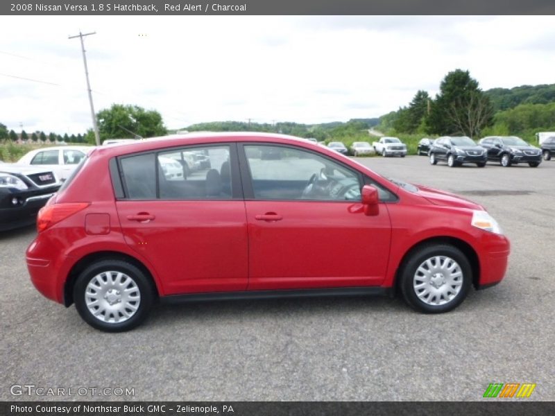 Red Alert / Charcoal 2008 Nissan Versa 1.8 S Hatchback