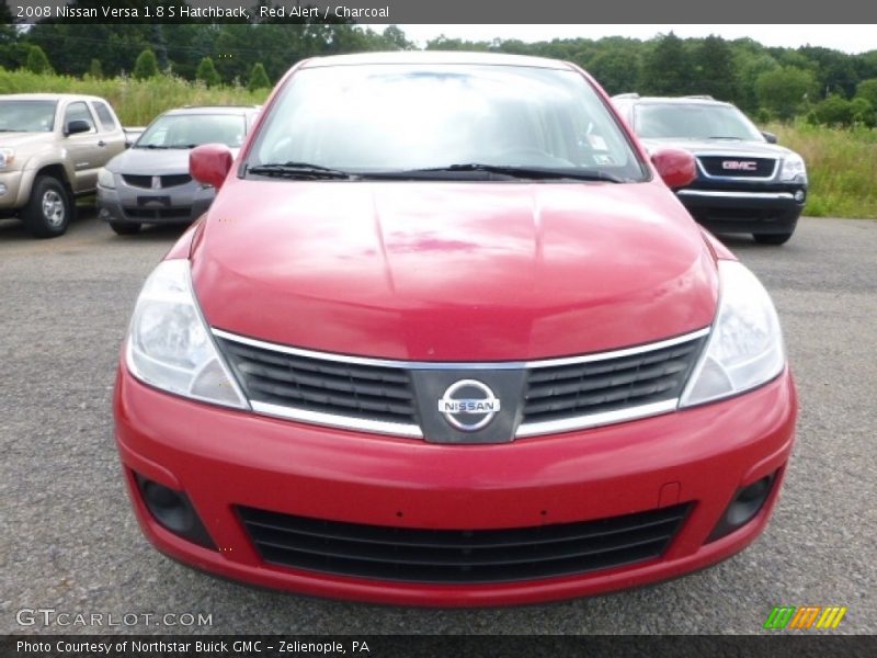 Red Alert / Charcoal 2008 Nissan Versa 1.8 S Hatchback