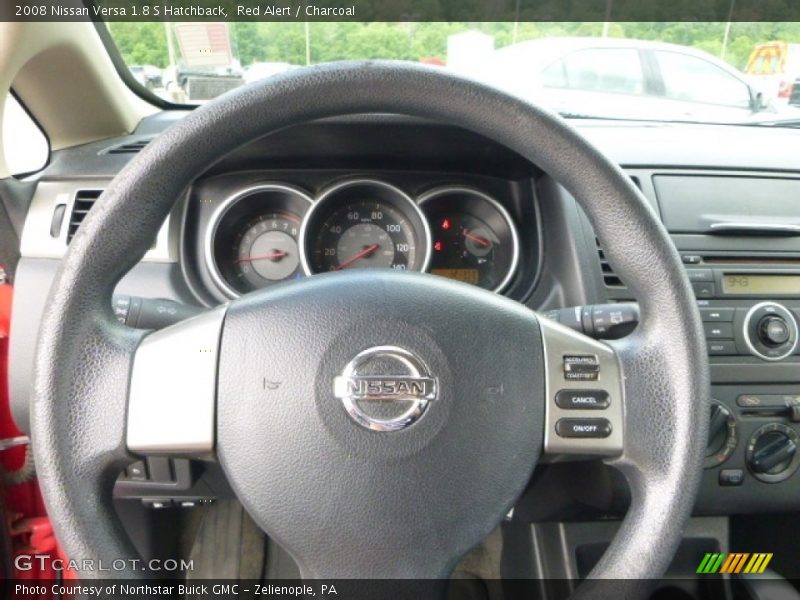 Red Alert / Charcoal 2008 Nissan Versa 1.8 S Hatchback
