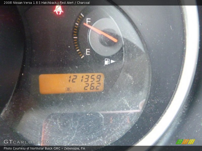 Red Alert / Charcoal 2008 Nissan Versa 1.8 S Hatchback