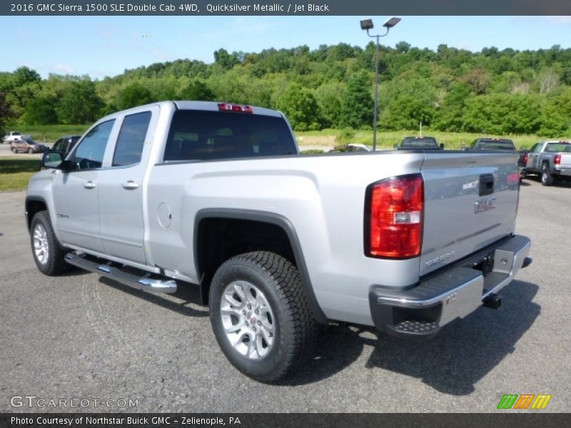 Quicksilver Metallic / Jet Black 2016 GMC Sierra 1500 SLE Double Cab 4WD