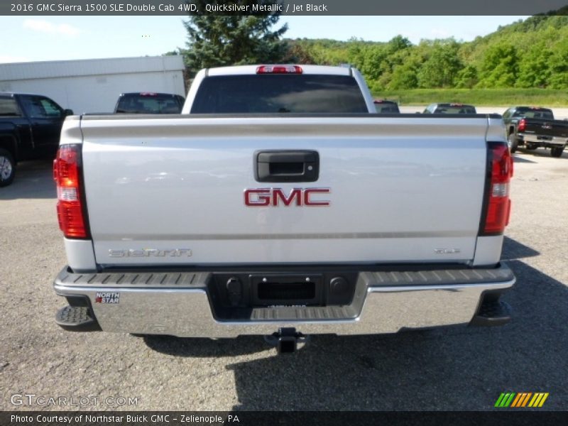 Quicksilver Metallic / Jet Black 2016 GMC Sierra 1500 SLE Double Cab 4WD