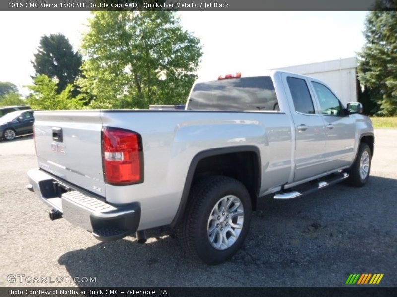 Quicksilver Metallic / Jet Black 2016 GMC Sierra 1500 SLE Double Cab 4WD